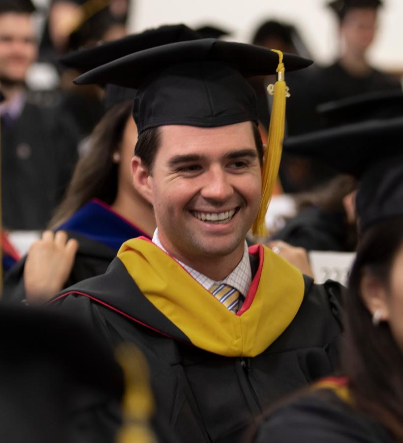 A student at commencement