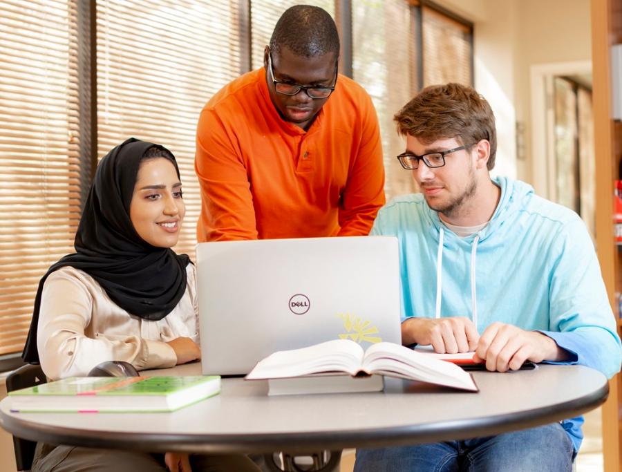 Business students at the College of Business