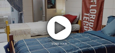 3D Tour Button - Brownlie Hall Double Bed Layout